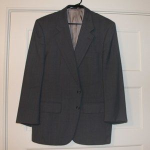 Vintage Pinstripe Gray 2 Button Burberry Men's Sport Coat 100% Wool